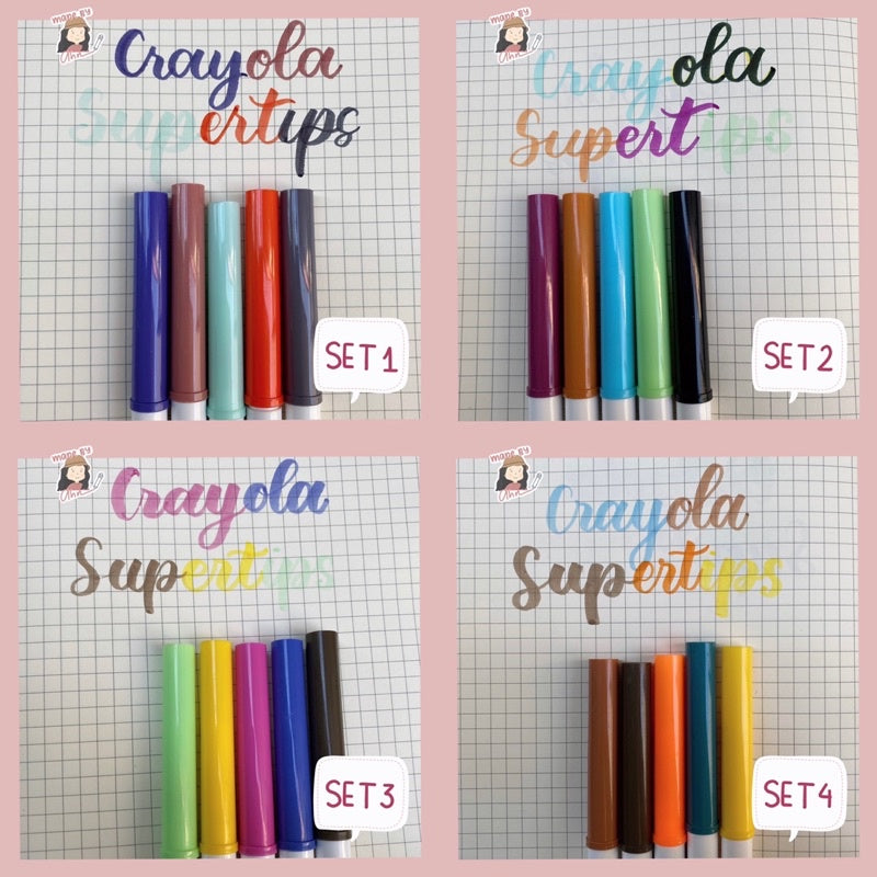 Set 5 bút CRAYOLA SUPERTIPS luyện viết calligraphy