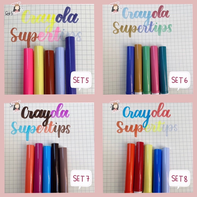 Set 5 bút CRAYOLA SUPERTIPS luyện viết calligraphy