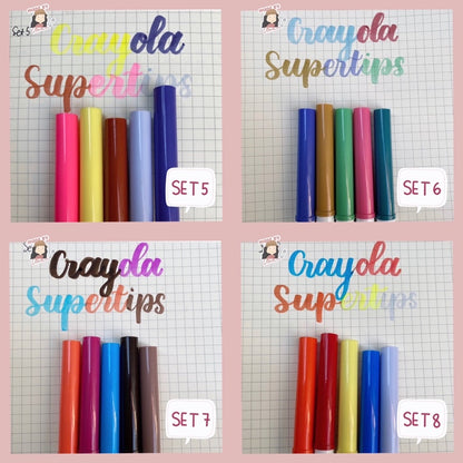Set 5 bút CRAYOLA SUPERTIPS luyện viết calligraphy