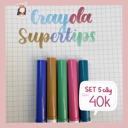 Set 5 bút CRAYOLA SUPERTIPS luyện viết calligraphy