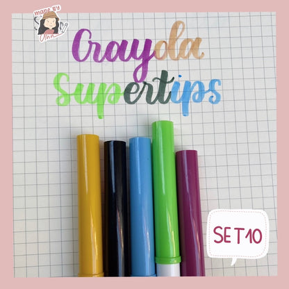Set 5 bút CRAYOLA SUPERTIPS luyện viết calligraphy