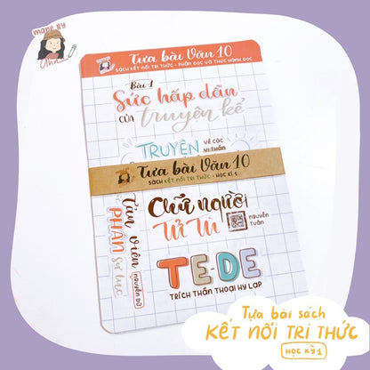 Sticker TỰA BÀI VĂN HỌC 10 - Học kì 1 (Cánh diều/Kết nối tri thức) - MADE BY AHN thiết kế