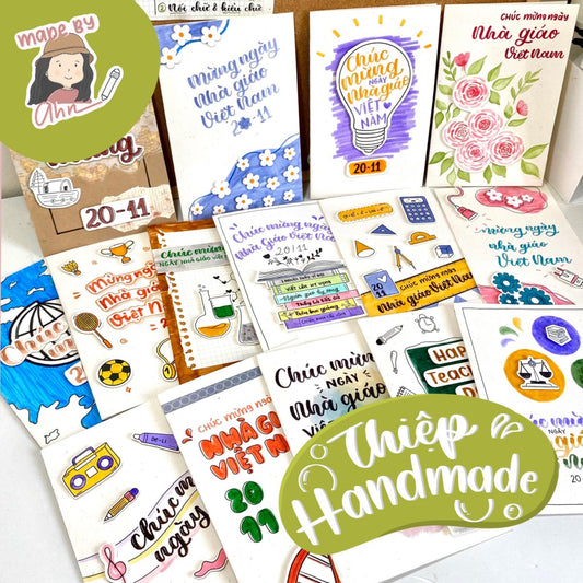 Thiệp handmade chúc mừng ngày nhà giáo 20/11, quốc tế phụ nữ 8/3, việt nam 20/10, sinh nhật, kỷ niệm, vv..