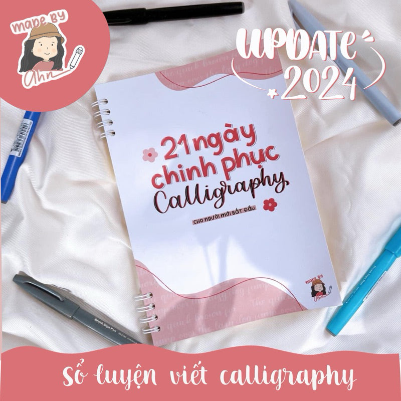 [UPDATE 2024] Sổ tay “21 ngày chinh phục Calligraphy” - MADE BY AHN thiết kế