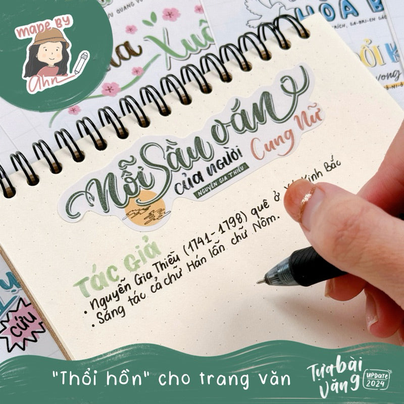 [Update 2024] Tựa bài văn 9 sticker - Chương trình mới - MADE BY AHN thiết kế