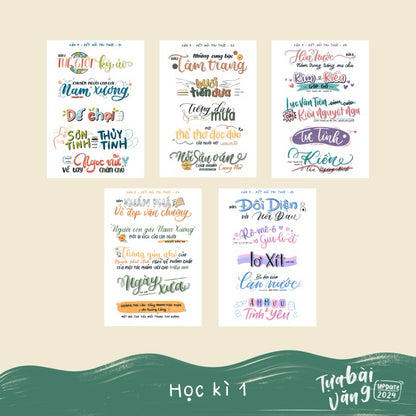 [Update 2024] Tựa bài văn 9 sticker - Chương trình mới - MADE BY AHN thiết kế