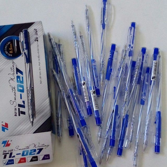 [Chính hãng]  Bút bi, bút gel học sinh cô giáo Odemei, Flex, Thiên Long TL-027 mực xanh/đỏ/đen/tím ngòi 0.5mm dạng bấm