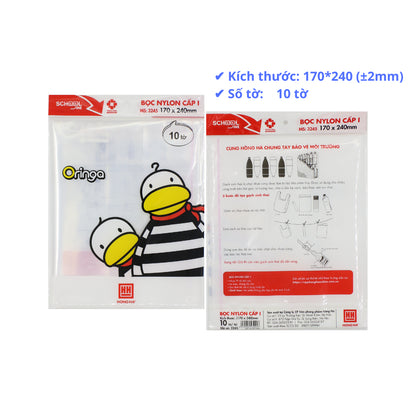 Set 10 Giấy xi măng craft, nylon, nilon, ni lông trong suốt bọc, bao tập, bọc vở, sách, TẶNG KÈM băng dính 2 mặt
