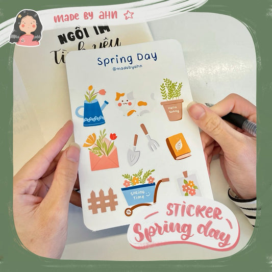 Sticker SPRING DAY - Made by Ahn thiết kế