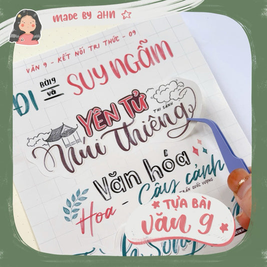 [Update 2024] Tựa bài văn 9 sticker - Chương trình mới - MADE BY AHN thiết kế