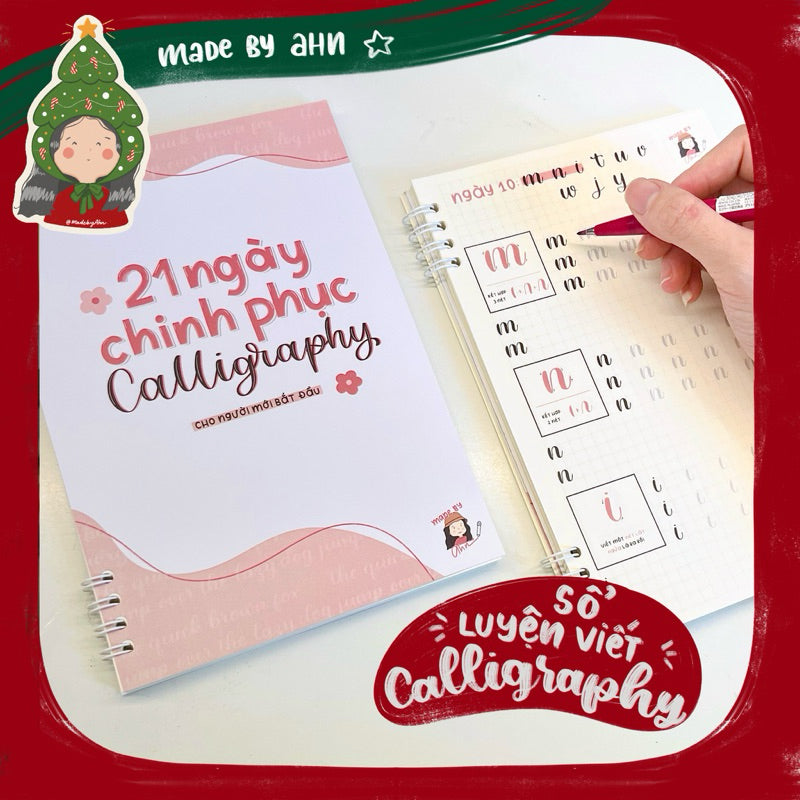 [UPDATE 2024] Sổ tay “21 ngày chinh phục Calligraphy” - MADE BY AHN thiết kế